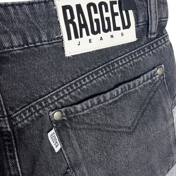 Ragged‎ Priest L Infringement High Waist Black Denim Shorts Distressed Tier Goth - Picture 4 of 6